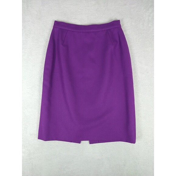 Peruvian Connection Wool Pencil Skirt Women's Small Purple Knee Career - Picture 8 of 8